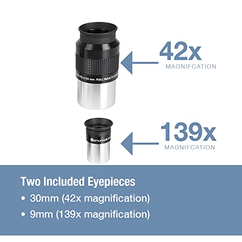 Zhumell - 10" Dobsonian Reflektorteleskop - Große Blende für scharfe, helle Bilder - Solide Grundkonstruktion mit Griff für einfachen Transport - Ideales astronomisches Teleskop – Bild 5