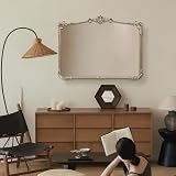 Tabela Vintage ozdobne lustro ścienne w złotej ramie łazienka(Średni)