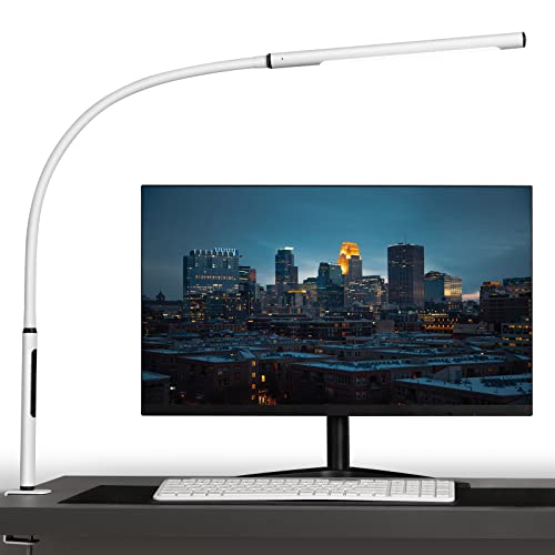Eye-Caring Gooseneck Desk Lamp with Clamp