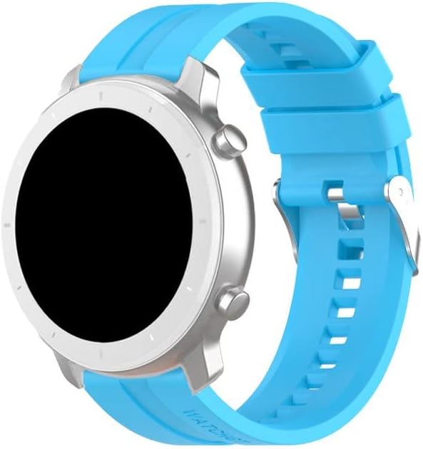 COOL Smartphone e Tablet Accessori Cinturino Universale 22 mm Amazfit GTR/Stratos/Huawei/Samsung/Elite/Sunset Gomma Cielo Blu, Standard, azzurro, Estandar, Casual