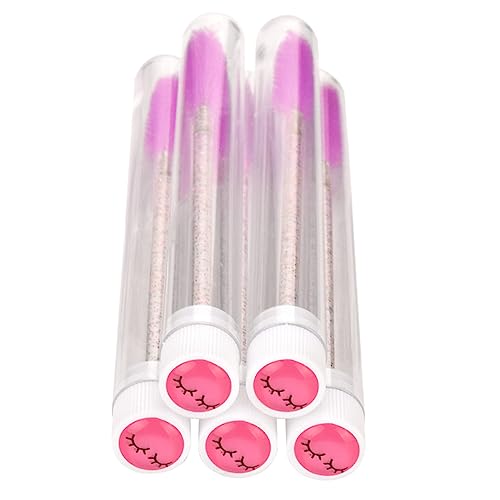 SOESFOUFU 5個使い捨てまげブラシ メイクブラシアプリケーター ポータブル 旅行用メイク用品 肌に優しい素材 女の子へのプレゼントにも