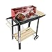 KASALINGO, Barbecue a carbonella, da terrazzo, giardino o balcone, barbecue americano con griglia in acciaio inox, barbecue portatile con ruote, 83 x 28 x 83 cm