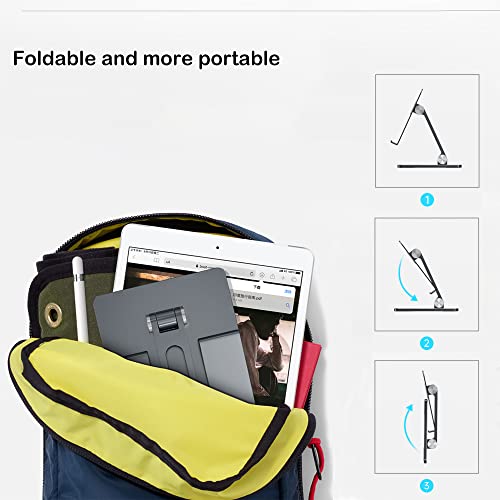 KABEWUS Suporte para iPad 2022 Suporte para tablet e computador, suporte dobrável de liga de alumíni