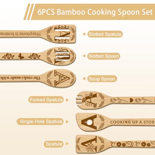 Cuillères en bois gravées fleuries pour sublimer vos repas - 3