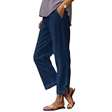 Photo Gallery zoocco pantaloni lino donna loose fit summer pants for women 2025, linen pants for travel daily wear (dark blue,m) Photo Gallery zoocco pantaloni lino donna loose fit summer pants for women 2025, linen pants for travel daily wear (dark blue,m)