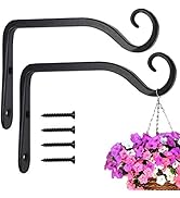 Cailiya Blumenampel-Halterung Aus Eisen - Wandhaken Für Pflanzen, Laternen & Deko, Schwarz