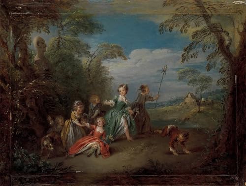 Peinture décorative Jean Baptiste Pater 60x90cm pour habiller un mur vide
