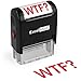 Self-Inking Novelty Message Stamp - WTF? - Red Ink