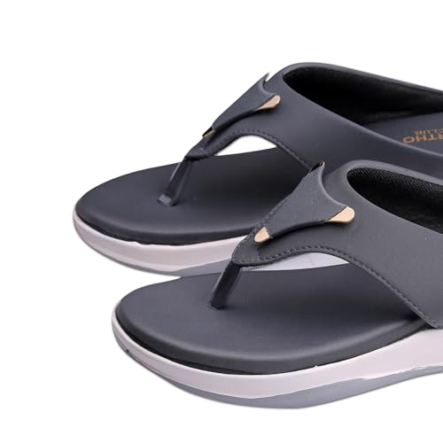 Image of ORTHO CLUB Orthopedic Women's Slippers | Brown Soft Comfort Slip-On Sandal for Heel Pain Relief | Anti-Skid Sole | Lightweight Flip-Flop