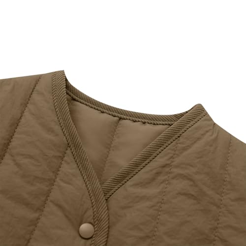 Boys' Vintage Quilted Jacket Toddler Kids Fall Winter Lightweight Packable Sleeveless Button Down Jacket Girls Warm Coat2