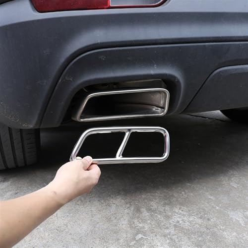 Punta de escape del coche Cadillac en acero inoxidable negro elegante 4