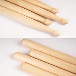 2 Pair Drum Sticks 5A Light and Strong Classic Maple Wood Drumsticks for Adults and Beginners