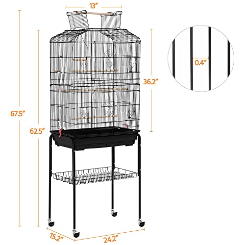 image for Yaheetech 67.5inch Height Extra Large Bird Cage Cockatiel Cage Metal P