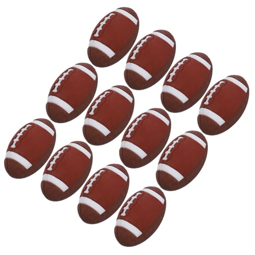 CVUTOVO 25個 小学生向けラグビーボール型消し かわいいスポーツボールデザイン よく消える多機能文具消し 使いやすいグリップ付き学用品