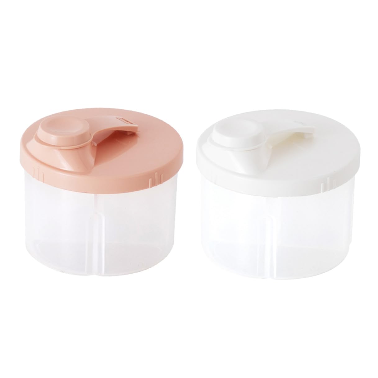 2pcs Portable Milk Powder Dispenser Box with Compartments Stackable Formula Storage Container for Food Snack Organizer for Travel and Daily Use Lightweight and Compact Design