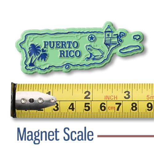 Imán decorativo pequeño de mapa de Puerto Rico miniatura 2