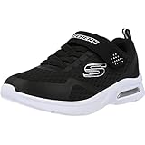 Skechers Herren Microspec Max Torvix Sneaker, Black Textile Black White Trim, 37 EU