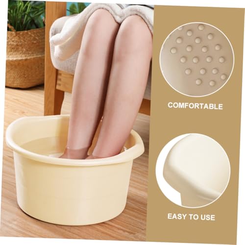 Balde para baño de pies Angoily plástico beige miniatura 4