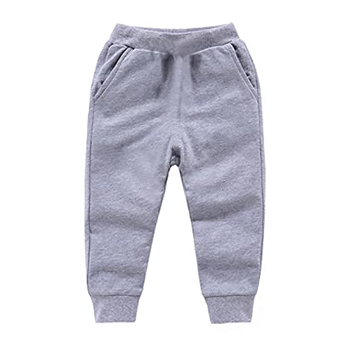 Boys Baggy Sweatpants Workout Athletic Elastic Waist Straight Joggers Pants Casual Solid Color Trousers with Pockets2