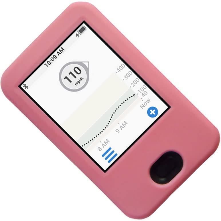 New Premium Silicone Case for Dexcom G6 Mobile CGM (Continuous Glucose Monitoring) (Pink)