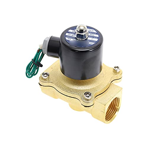 Vanne pneumatique en laiton 2W normalement fermée 12V DC pour eau huile gaz - 2