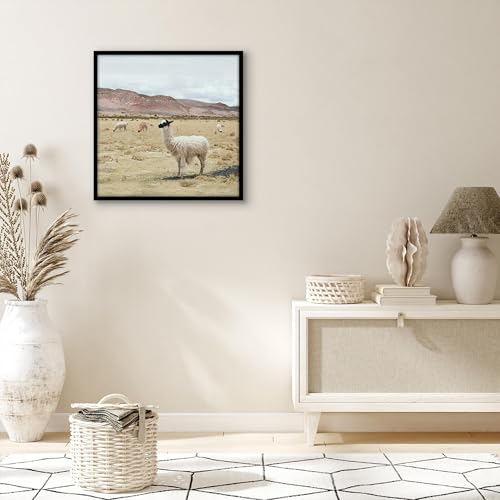 Americanflat 25x25 Picture Frame with Polished Plexiglass - Streamline Collection - Thin Border Square Frame for Wall Display - Hanging Hardware Included - Black