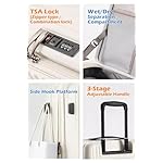 HotWay 26 Inch Expandable Checked Luggage with Cup Holder, Hardside TSA Approved Luggage with Spinner Wheels, Top Opening Suitcase For Travel, Black - Image 5