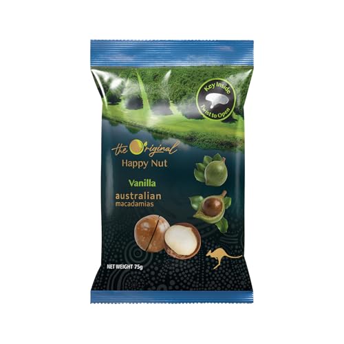 The Original Happy Nut Australian Vanilla Macadamia Nut with Shell 75G