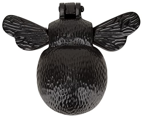 Front Door Knocker - Cast Iron Bumble Bee - Attractive Black Finish - UK Company