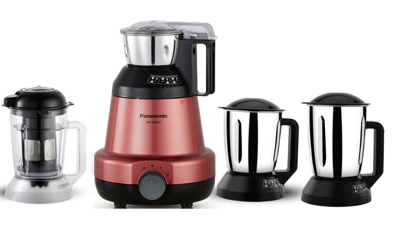 Panasonic Heavy Duty Mixer Grinder For Kitchen MX-GE4750 (Rustic Red) Powerful 1200W Motor | 3 Stainless Steel Chutney, Mill, Blender + 1 Juicer Jars | Warranty 2 Years on Product & 5 Years on Motor-image-18