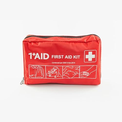 Rocard ® | Kit di Pronto Soccorso professionale per auto, casa, viaggio, barca, moto| Borsa di emergenza completa per medicazione | Made in Italy | Borsa in Nylon | Conforme Alla Norma DIN 13164