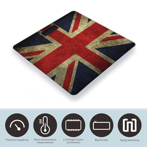 Báscula digital de baño con plataforma amplia y diseño británico miniatura 3