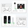 Wireless Doorbell Chime Compatible with Blink Video Doorbell (1st & 2nd Gen), Video Doorbell Extender Kit with Sleek Round Wired Transmitter & Plug-in Receiver, 656ft Range, 58 Melodies, Black