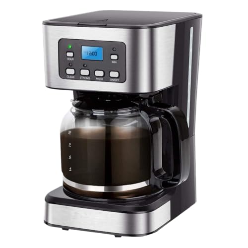 taefyiasz コーヒーメーカー紅茶・ブラックコーヒー用半自動コーヒーマシン 家庭用 オフィス用 業務用 濃度/紅茶/スチーム半自動調整 (シルバーブラック)