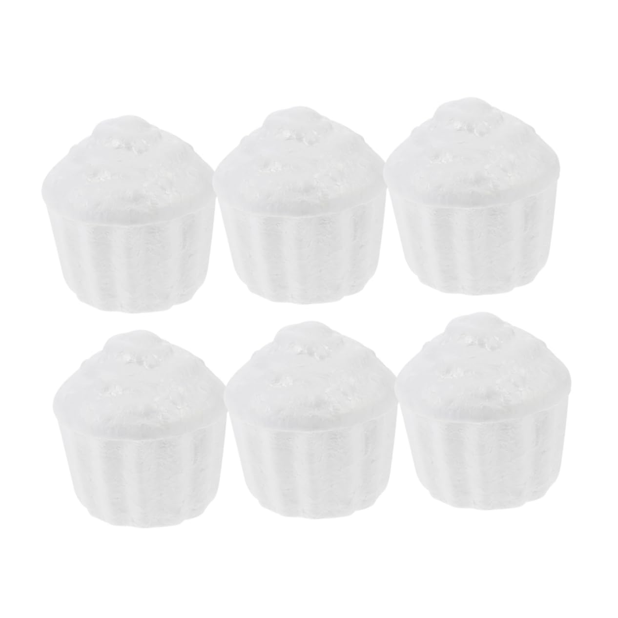 DOITOOL Lot de 6 Blocs de Mousse Blanc pour Décoration de Gâteau Détails Délicats et Surface Lisse, pour Accessoires de Fête et Activités Parent-garçon et Filles