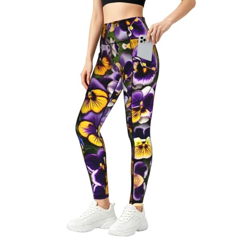 Leggings estampados para yoga y senderismo ropa para clima activo con bolsillos TTYDOKLA