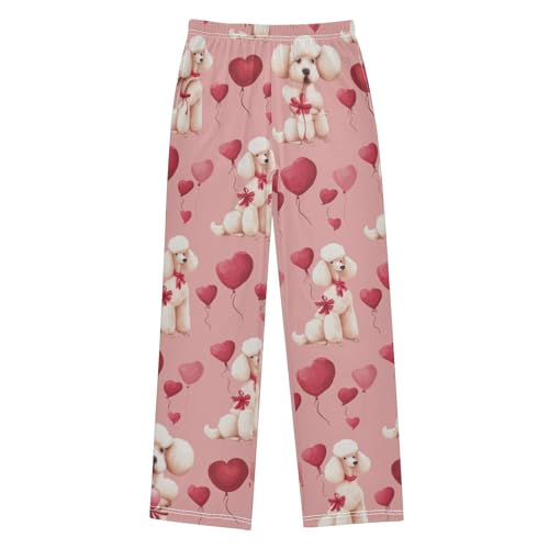 ZZXXB Poodle Balloons Boys Long Pants Soft Trousers Elastic Waist Kids Lounge Bottoms with Pockets S-XL