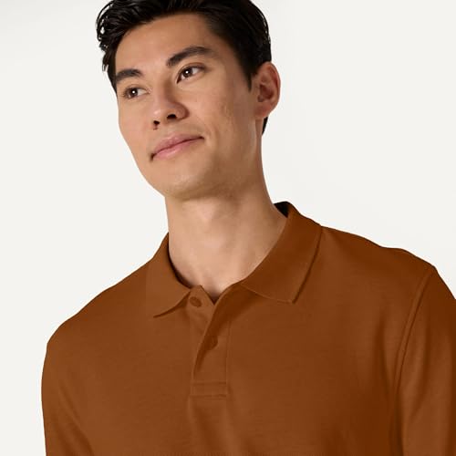 Image of Amazon Essentials Men's Regular-Fit Short Sleeve Cotton Pique Polo Shirt (Available in Big & Tall)
