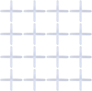 Lasenersm 500 Pieces White Plastic Tile Spacers, 1mm, Modern Style, Square Edge, Glue Down Installation, Geometric Pattern