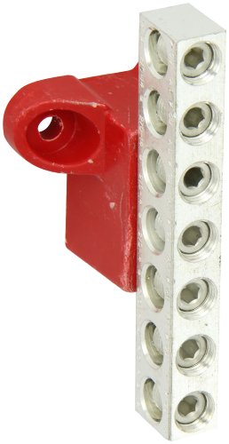 Free Shipping Offer Isolated Ground Bar, Aluminum 2/0-14 Wire Range, 2.13" Width, 2.31" Height, 4.61" Length