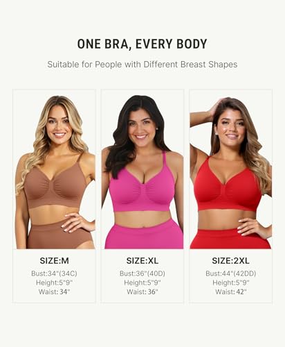 Image of FeelinGirl Bralettes for Women with Support Comfortable Bras No Underwire Seamless Everyday Bras