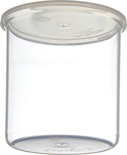 Carlisle FoodService Products Classic Round Storage Container Crock with Lid for Kitchen, Restaurants, Home, Plastic, 2.7 Quarts, Clear