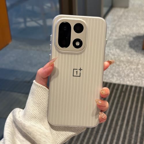 Image of Kapa Wave Frosted Grip Back Cover for OnePlus 15 | Ultra Slim [with Metal Buttons] Matte Finish Back Case (White)