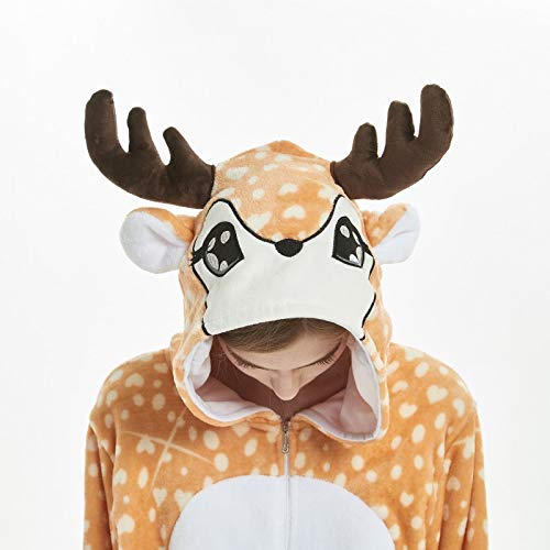 Pijama Kigurumi Cosplay Fantasia Diversos Personagens (P Altura de 1,40m à 1,55m, Coelho Estrelinha)