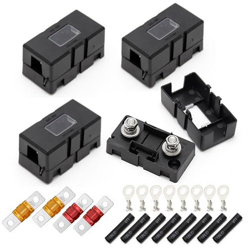 Hoypeyfiy Midi Sicherungshalter,4 Stück Kfz Sicherungshalter und 4 Stück Mega Sicherung Auto Sicherungshalter,für Autos, LKWs, Fahrzeuge