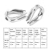 U Type Clamps 304 Stainless Steel Wire Rope Clips Protection Heart Ring Kits Universal M4 Size 50Pcs for Ships Industrial Machinery Home Outdoor