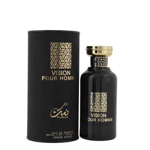 VISION POUR HOMME Eau de Parfum, 100ml, Luxury Fragrance with Bergamot, Black Pepper and Musk