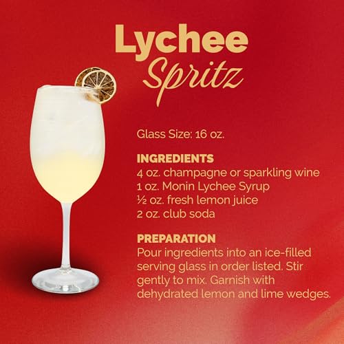 Image of Monin - Lychee, Great for Teas, Lemonades, Smoothies, & Cocktails, Gluten-Free, Non-GMO (1 Liter)