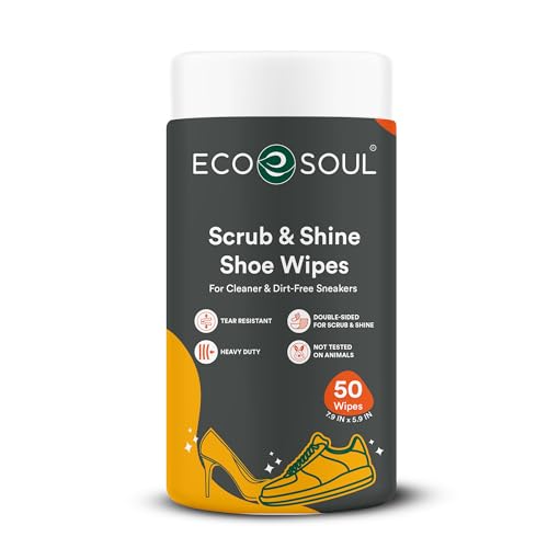 Image of ECO SOUL Shoe Wipes, Dual-Sided Sneaker Cleaner Wipes, Pack of 1