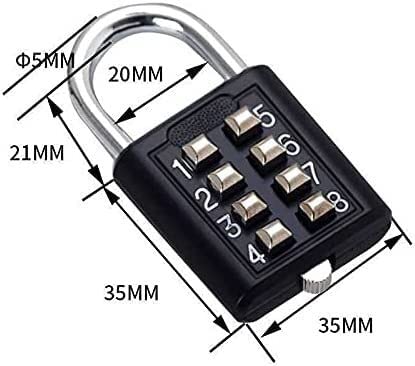 Lucchetti a combinazione， Lucchetti per valigie Lucchetto con codice, lucchetto, lucchetto for armadietto con combinazione(Black,Black)